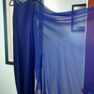 Vintage Purple Full length Sheath Dress